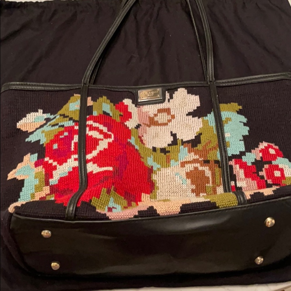 Dolce & Gabbana fabric & leather tote bag